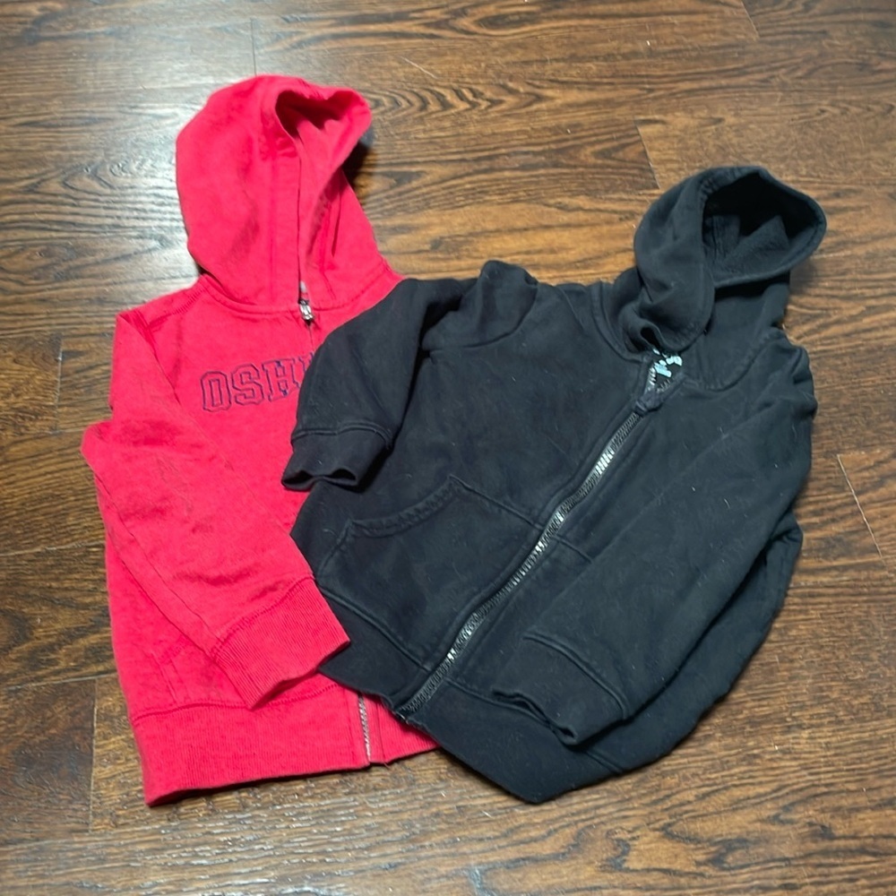 Oshkosh + cat and jack full zip LOT size 4T